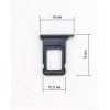 Cим-лоток (Sim-слот) Apple iPhone 11 (черный)