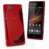 Силиконовый чехол накладка для Sony Xperia M красный