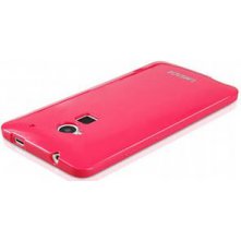 Силиконовый чехол накладка для HTC One Max (16Gb) розовый