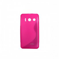 Силиконовый чехол накладка для HTC Desire 400 розовый