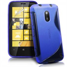 Силиконовый чехол накладка для Nokia Lumia 1320 синий