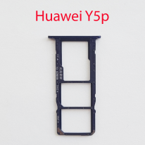 Cим-лоток (Sim-слот) Huawei Y5p DRA-LX9 мерцающий синий