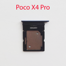 Cим-лоток (Sim-слот) Poco X4 Pro 5G (синий)