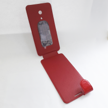 Чехол флип valenta Huawei Honor 3 красный (кожа)