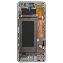 Средняя часть корпуса с рамкой модуля Samsung Galaxy S10 (SM-G973) серебристый