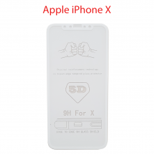 Защитное стекло Apple iPhone X (белый) 5D