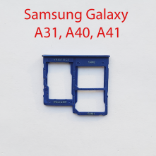 Cим-лоток (Sim-слот) Samsung Galaxy A41 (A415) синий
