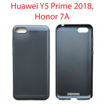 Чехол бампер Huawei Y5 Prime 2018 DRA-LX2 синий текстурный
