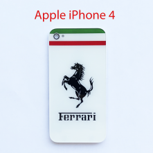 Задняя крышка (стекло) для Apple iPhone 4G белый Ferrari