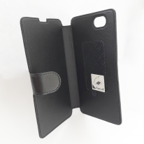 Чехол книжка valenta Sony Xperia Z1 Compact чёрный с1062 (кожа)