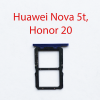 Cим-лоток (Sim-слот) Huawei Honor 20, Huawei Nova 5T синий