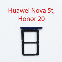 Cим-лоток (Sim-слот) Huawei Honor 20, Huawei Nova 5T синий