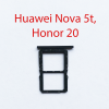 Cим-лоток (Sim-слот) Huawei Honor 20, Huawei Nova 5T черный