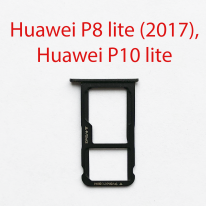 Cим-лоток (Sim-слот) Huawei P8 Lite PRA-LA1, P10 Lite (WAS-LX1) черный