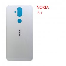 Задняя крышка (стекло) для Nokia 8.1 (белый)