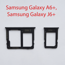 Cим-лоток (Sim-слот) Samsung Galaxy A6+ (2018) SM-A605FN черный