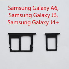 Cим-лоток (Sim-слот) Samsung Galaxy A6, j6, j4+ черный