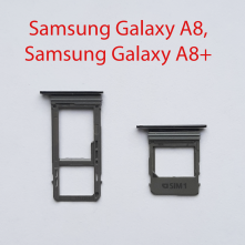Cим-лоток (Sim-слот) Samsung Galaxy A8 Plus черный