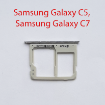 Cим-лоток (Sim-слот) Samsung Galaxy C5 (SM-C5000) серебро