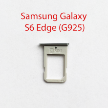 Cим-лоток (Sim-слот) Samsung Galaxy S6 Edge SM-G925F серебристый