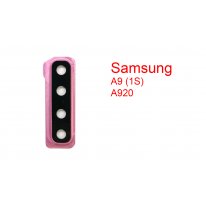 Стекло камеры в сборе для Samsung Galaxy A9 (2018) SM-A920F розовый