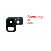 Стекло камеры в сборе для Samsung Galaxy A8+ (SM-A730F) чёрный