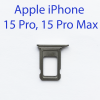 Cим-лоток (Sim-слот) Apple iPhone 15 Pro, 15 Pro Мax (серый)