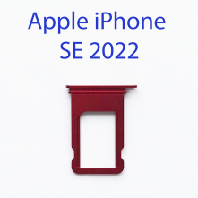 Cим-лоток (Sim-слот) Apple iPhone SE 2022 (красный)