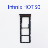 Cим-лоток (Sim-слот) Infinix Hot 50 X6882 (серый)