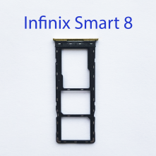 Cим-лоток (Sim-слот) Infinix Smart 8 (X6525) золото