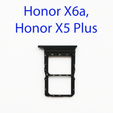 Cим-лоток (Sim-слот) Honor X6a, Honor X5 Plus (черный)