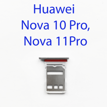 Cим-лоток (Sim-слот) Huawei nova 10 Pro GLA-LX1, 11 Pro GOA-LX9 (серебро)