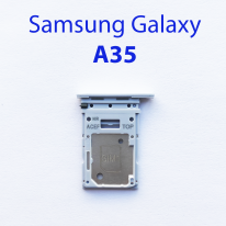 Cим-лоток (Sim-слот) Samsung Galaxy A35 SM-A356B голубой