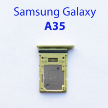 Cим-лоток (Sim-слот) Samsung Galaxy A35 SM-A356B желтый