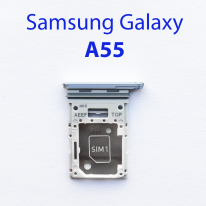 Cим-лоток (Sim-слот) Samsung A55 5G (A556E) голубой