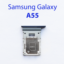 Cим-лоток (Sim-слот) Samsung A55 5G (A556E) синий