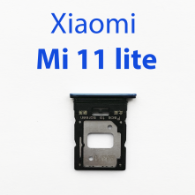 Cим-лоток (Sim-слот) Xiaomi Mi 11 Lite (голубой)