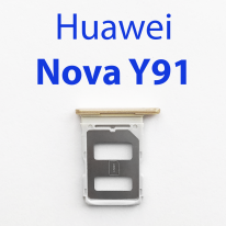 Cим-лоток (Sim-слот) Huawei nova Y91 MAO-LX9 (золото)