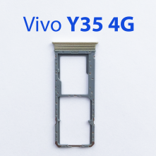 Cим-лоток (Sim-слот) Vivo Y35 4G (золотистый)