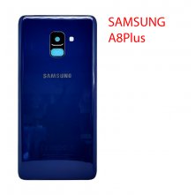 Задняя крышка (стекло) для Samsung Galaxy A8+ (SM-A730F) в сборе синий