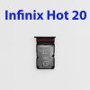 Cим-лоток (Sim-слот) Infinix Hot 20 5G (X666B) черный
