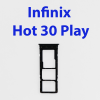 Cим-лоток (Sim-слот) Infinix Hot 30 Play черный