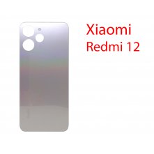 Задняя крышка (стекло) для Xiaomi Redmi 12 серебро