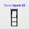 Cим-лоток (Sim-слот) Tecno Spark 20 черный