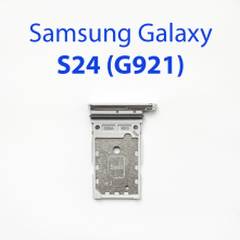 Cим-лоток (Sim-слот) Samsung Galaxy S24, S24 FE, S24 Ultra серый