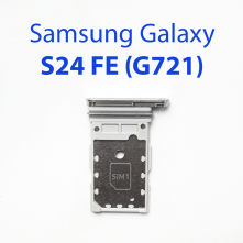 Cим-лоток (Sim-слот) Samsung Galaxy S24, S24 FE, S24 Ultra серебро