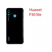 Задняя крышка (стекло) для Huawei P30 Lite MAR-LX1M в сборе (полночный черный)