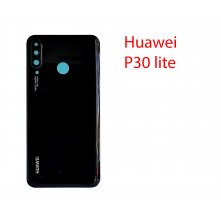 Задняя крышка (стекло) для Huawei P30 Lite MAR-LX1M в сборе (полночный черный)