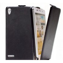 Чехол книжка-флип valenta Huawei Ascend P6 чёрный (кожа)