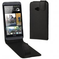 Чехол книжка valenta HTC One (M7) C1062 чёрный (кожа)